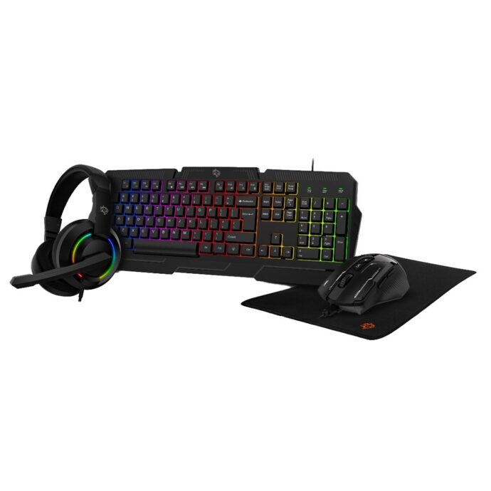 Porodo Gaming 4in1 Combo with Keyboard, Headphone, Mouse and Mouse Pad