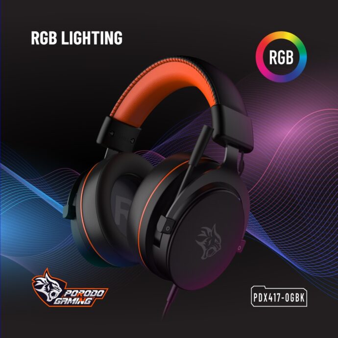 Porodo Gaming PC RGB ENC Gaming Headphones - Image 2