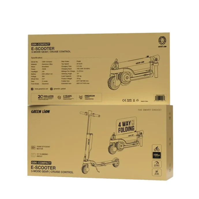 Green Lion GBK-Compact E-Scooter - Black - Image 3