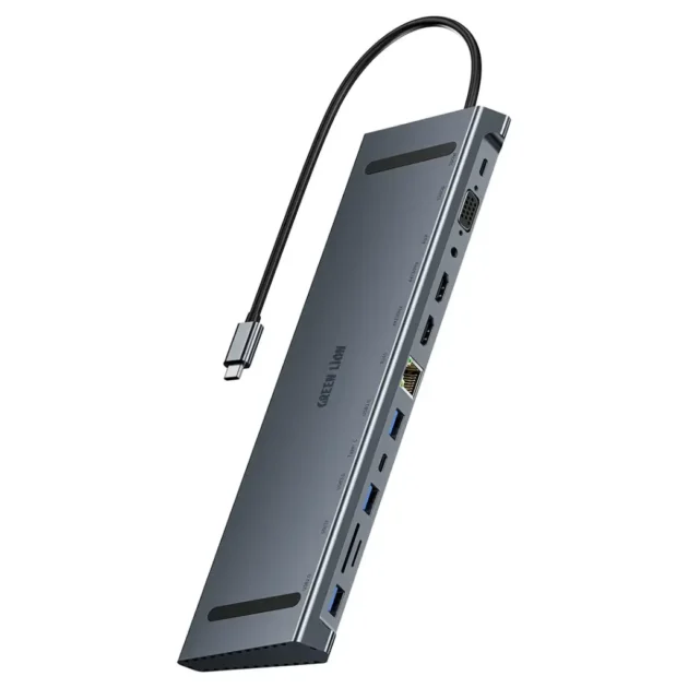 Green Lion 12-in-1 4K HDMI Ethernet USB-C Hub