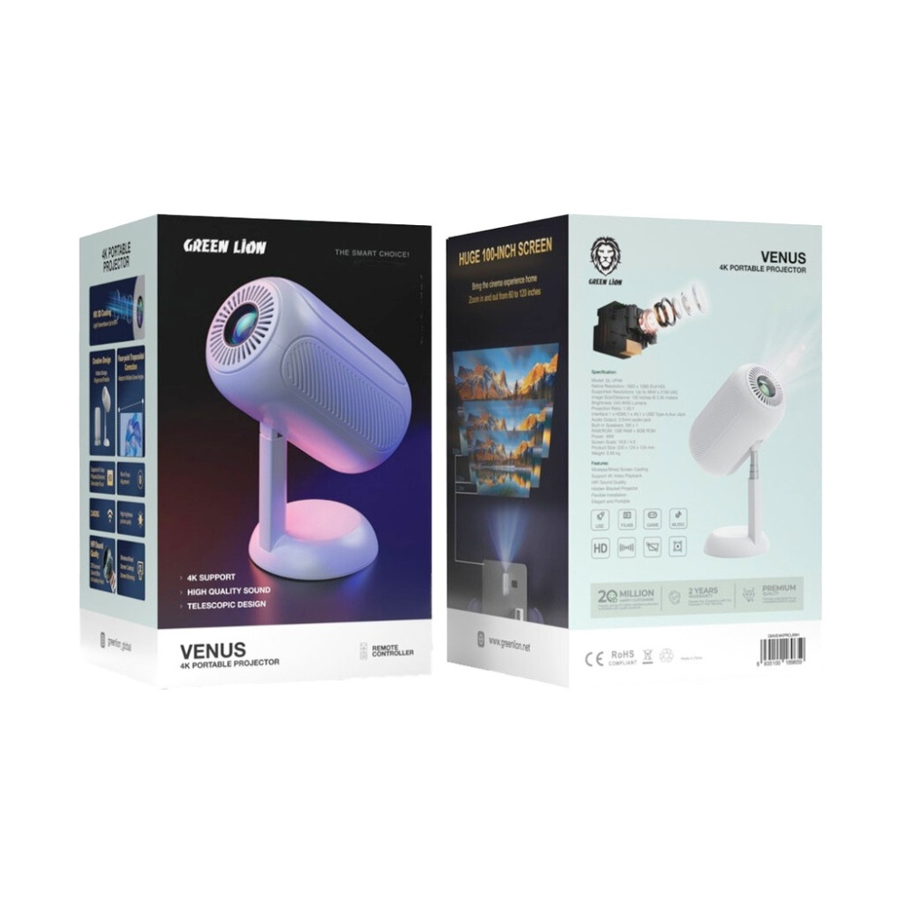 Green Lion Venus 4K Portable Projector - Image 2