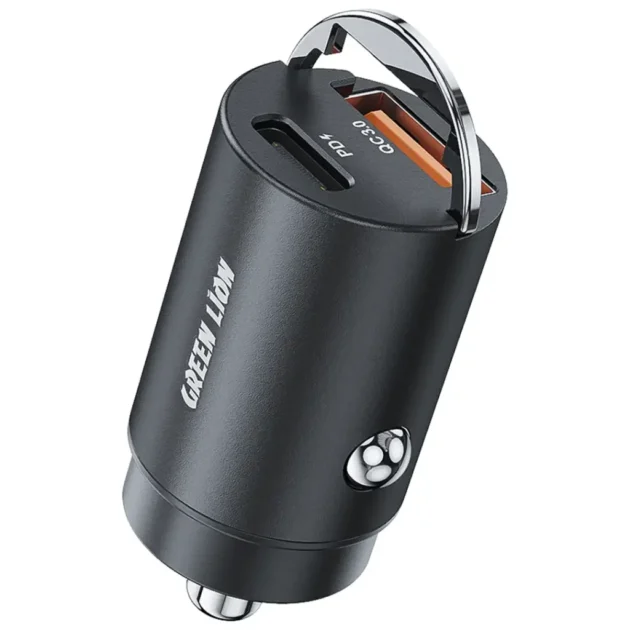 Green Lion Ring Charge Dual Port Car Charger PD 36W