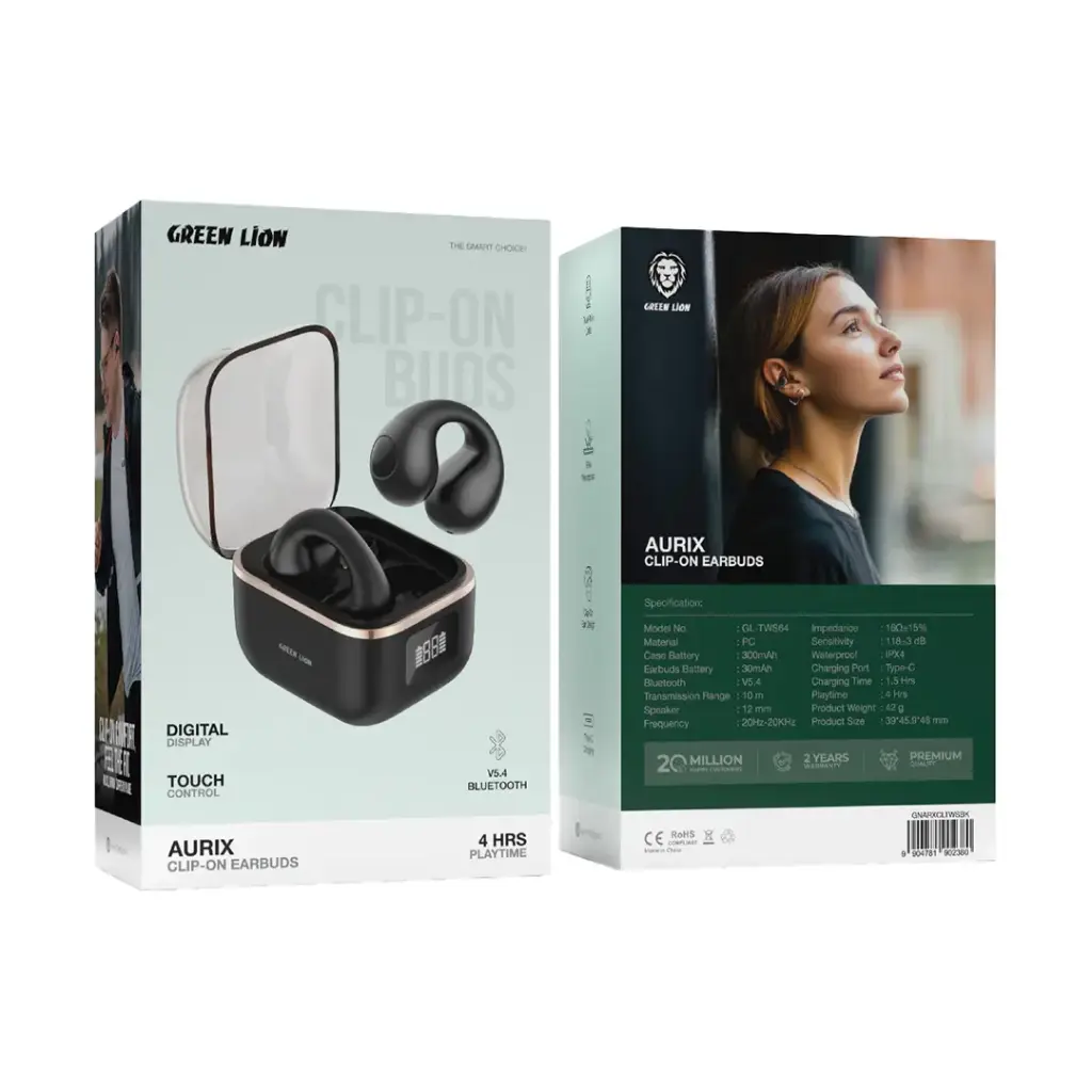 Green Lion Aurix Clip On Earbuds - Image 2