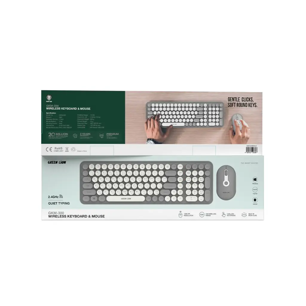 Green Lion GKM-300 Wireless Keyboard + Mouse - Image 2